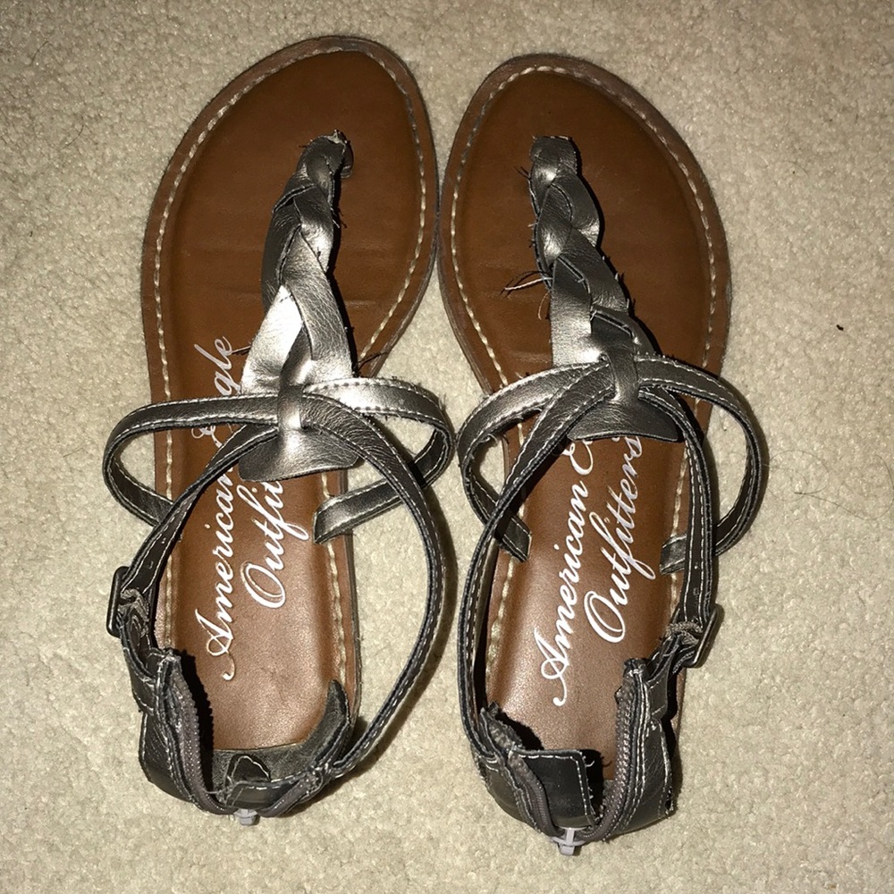 Silver Bohemian style sandals